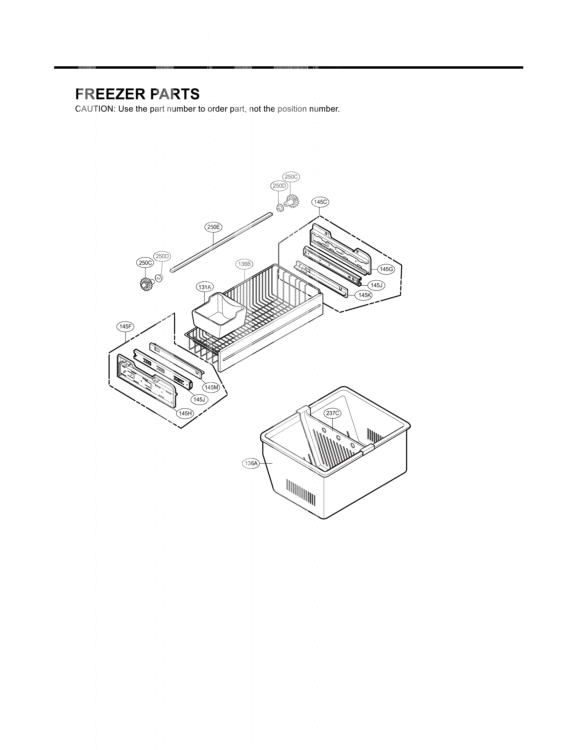 FREEZER PARTS Diagram and Parts List for LFX21960ST ASTCLGA LG Refrigerator