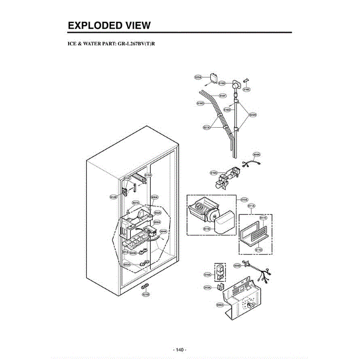 Section 7 Diagram and Parts List for LRSC26912TT ATICLGB LG Refrigerator