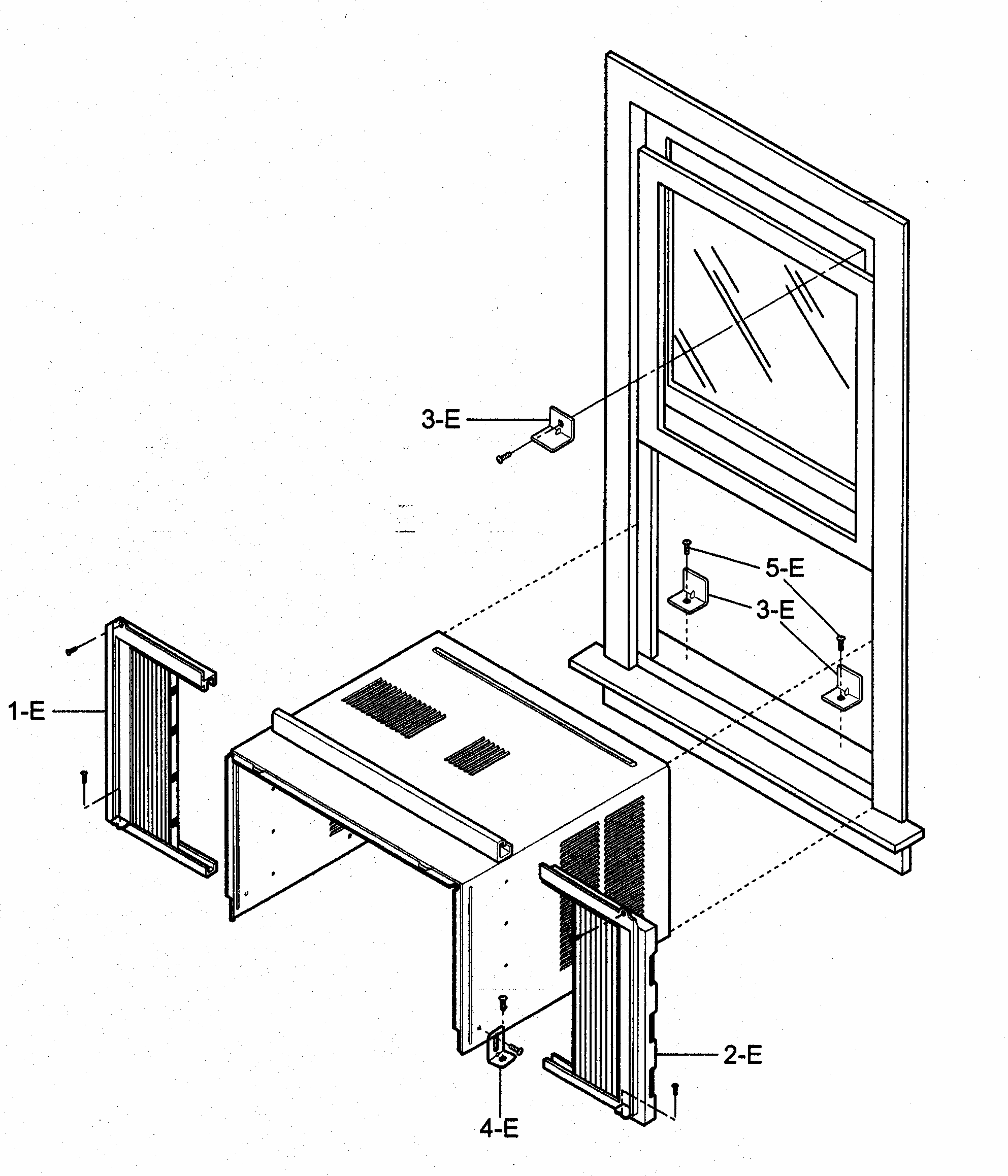Installation Kit Assy Diagram and Parts List for 58075081500  Kenmore Air Conditioner