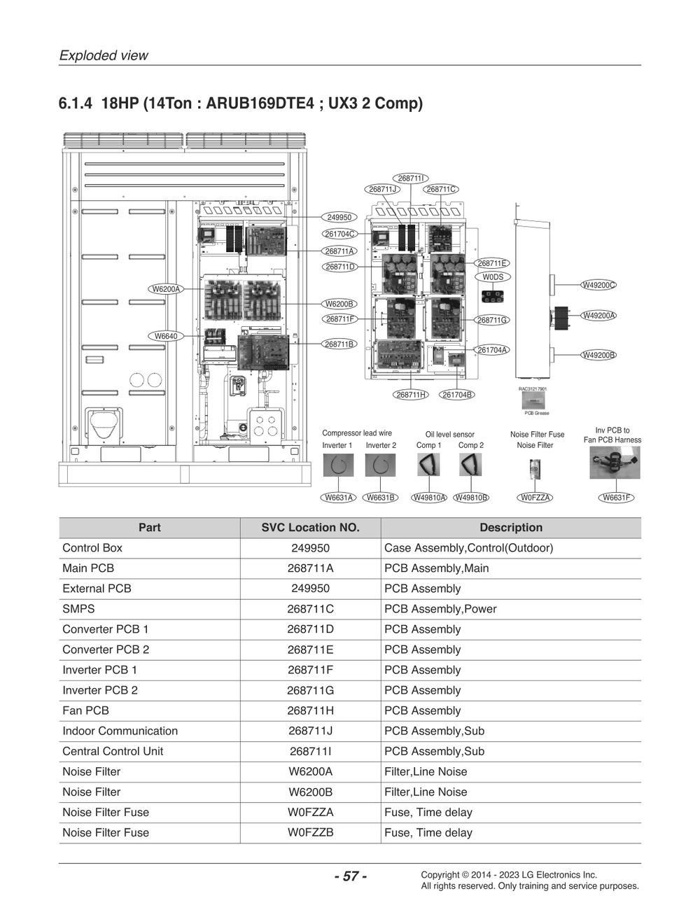 Diagram 1 Diagram and Parts List for ARUB169DTE4 AWGBLUS LG Air Conditioner