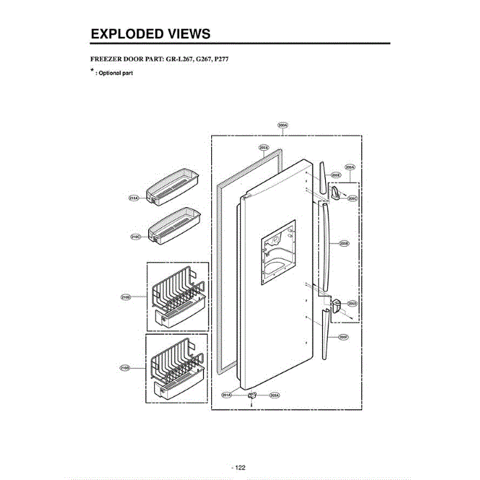 Section 1 Diagram and Parts List for LRSC26960TT ATICLGA LG Refrigerator