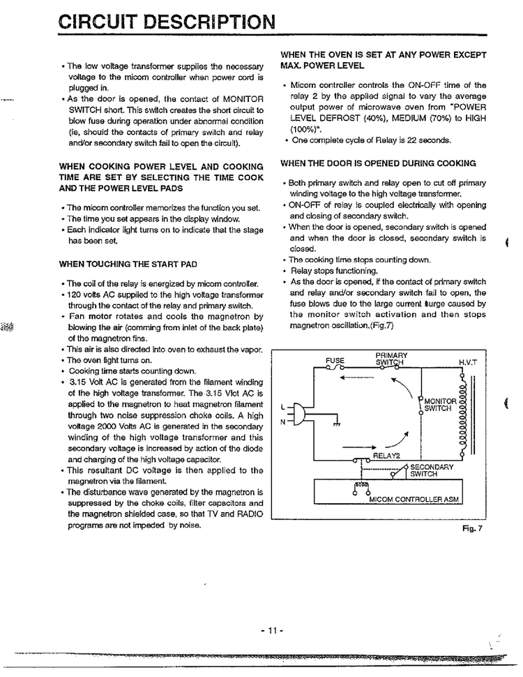 Information Diagram and Parts List for MA-682M  LG Microwave