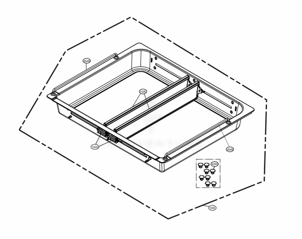 Full Convert Drawer Parts Diagram and Parts List for LRMVS3006S ASTCNA0 LG Refrigerator