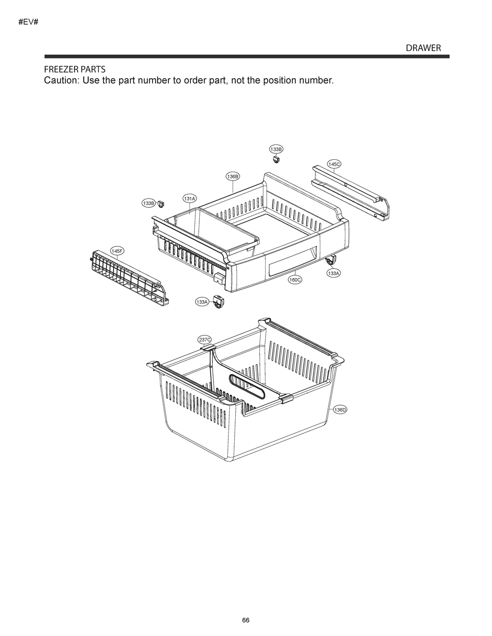 Freezer Parts Diagram and Parts List for GM-B228RSFM ASTCSE4 LG Refrigerator