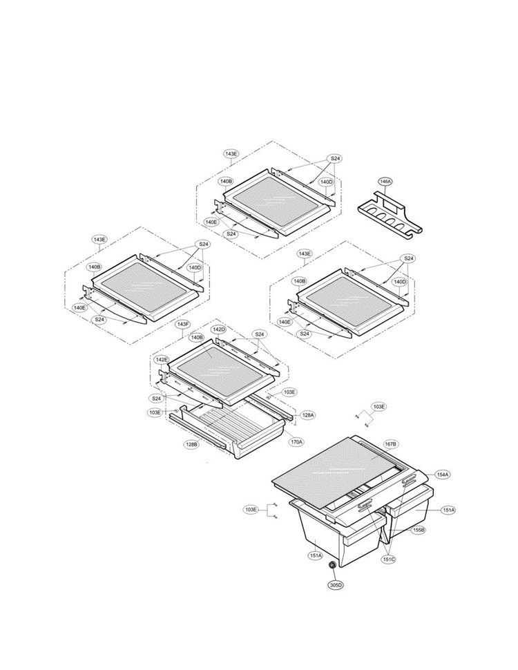 Refrigerator Parts Diagram and Parts List for LFC23760ST 01 LG Refrigerator