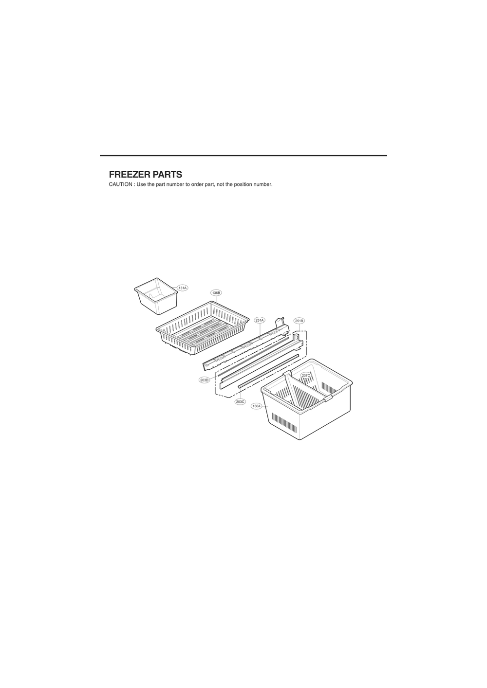Freezer Parts Diagram and Parts List for GC-L21AVSP ASTCNA2 LG Refrigerator