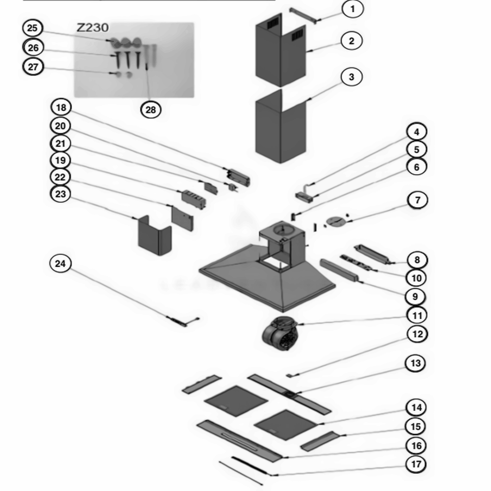 Main Diagram and Parts List for HCED3015D FBDELNA LG Range