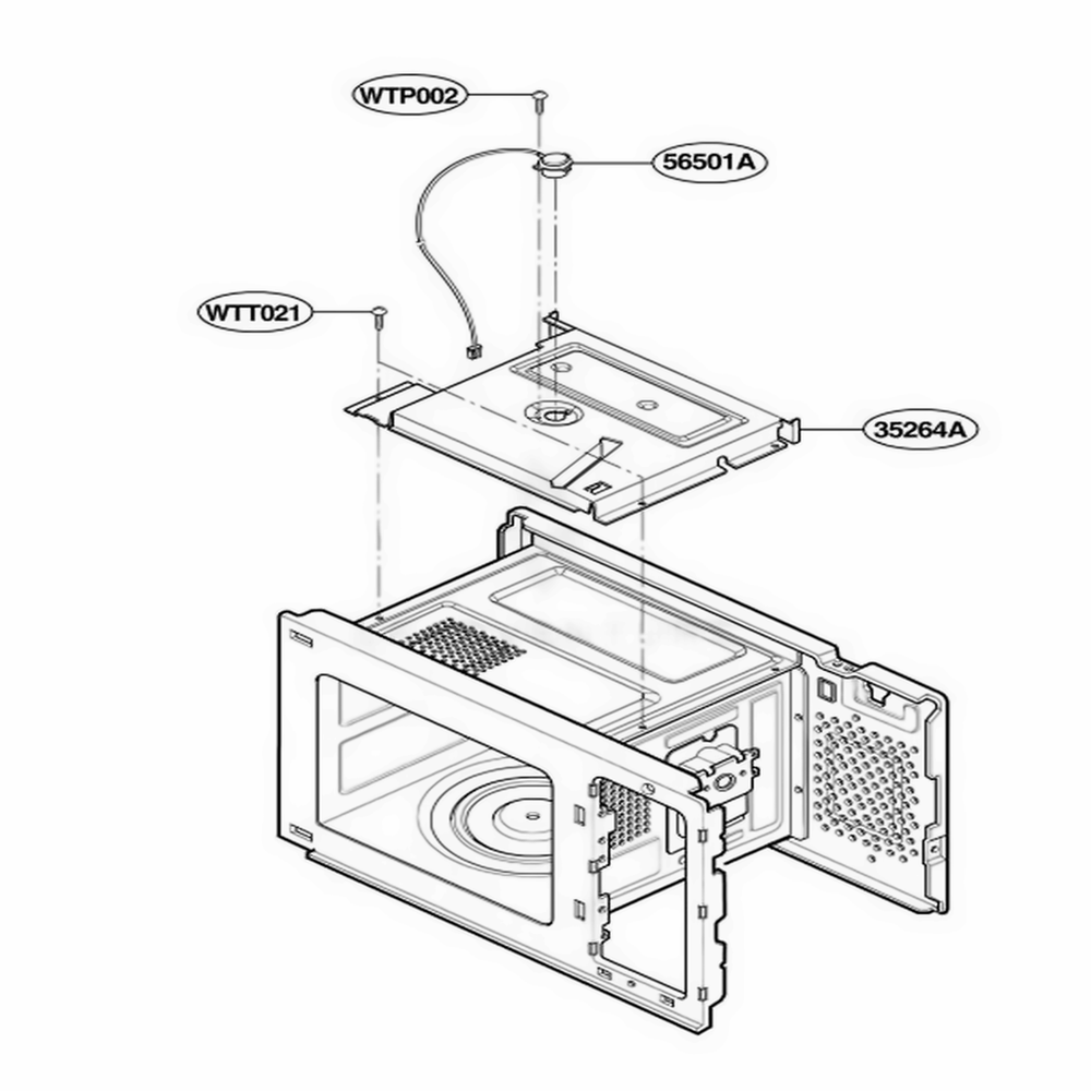 Sensor Parts Diagram and Parts List for JMC9158AAW AWHEJEN LG Wall Oven
