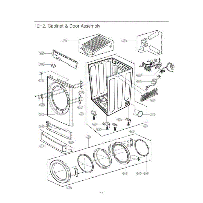 Section 3 Diagram and Parts List for DLG9588SM ATTEEUS LG Dryer