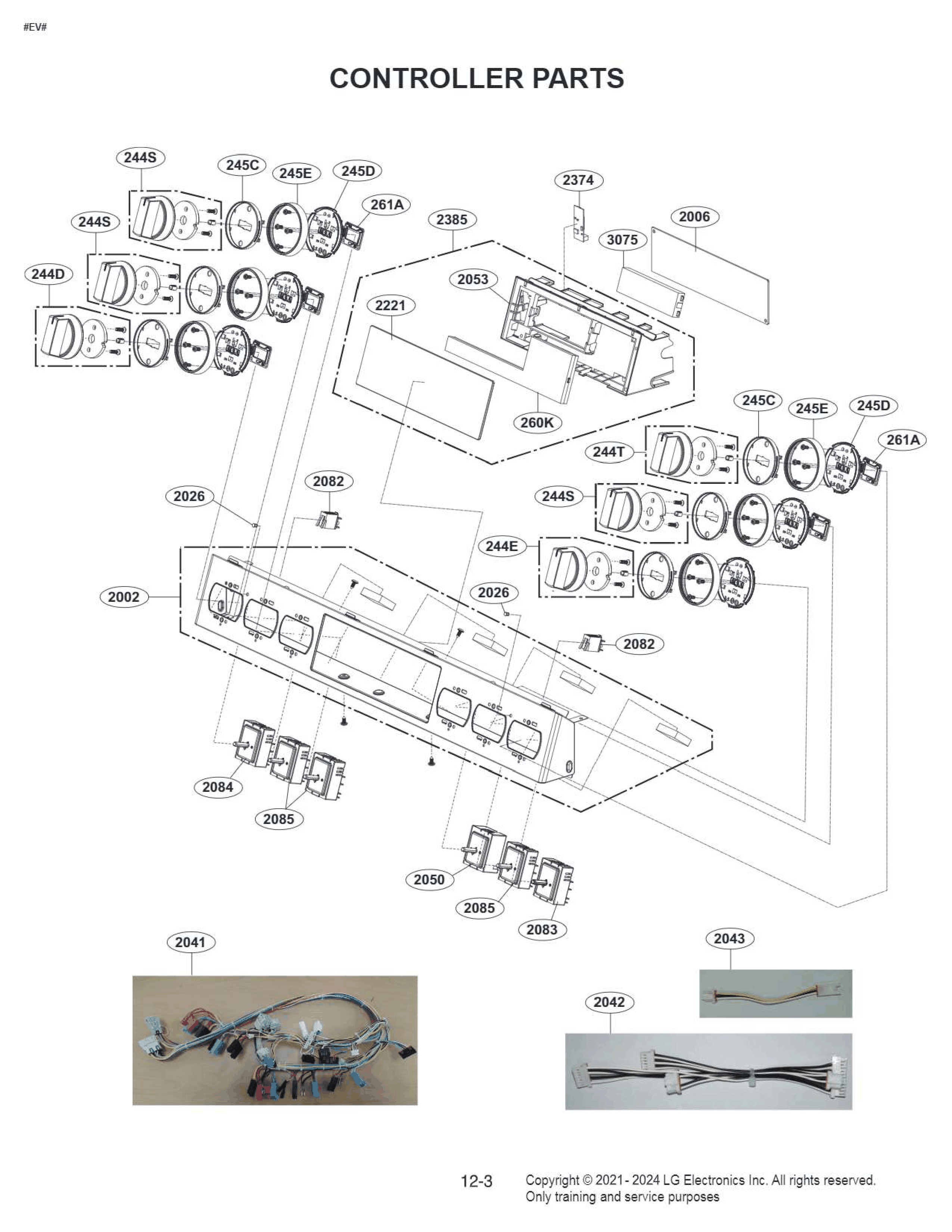 Controller Diagram and Parts List for LSEL6337F 00 LG Range