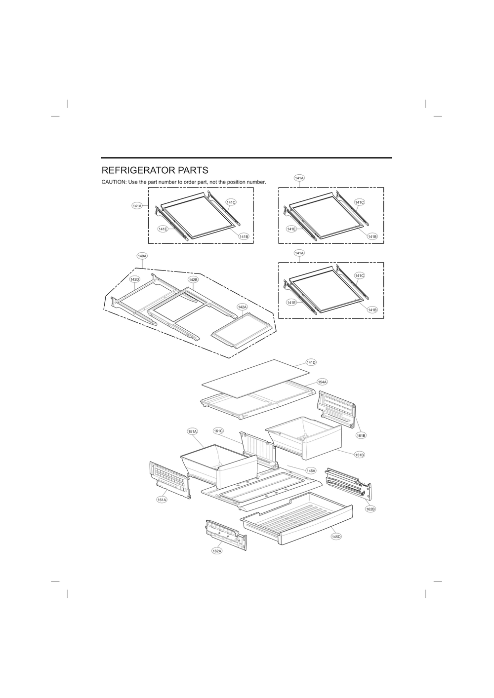 Refrigerator Parts Diagram and Parts List for GC-L288GQXP AWBCNA1 LG Refrigerator