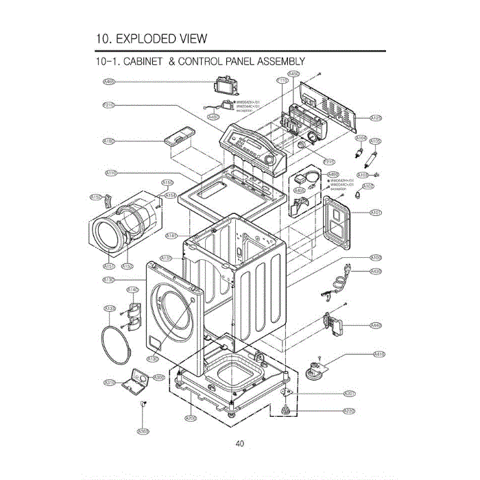 Section 2 Diagram and Parts List for WM1832CW ABWEEUS LG Washer