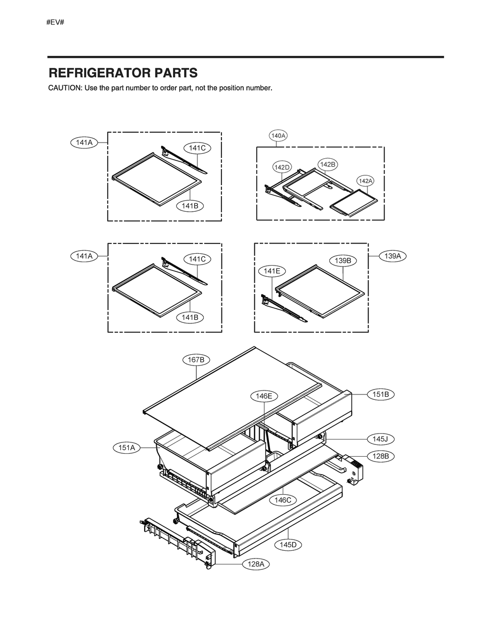 Refrigerator Parts Diagram and Parts List for GM-L288NSXM ASTCNA2 LG Refrigerator