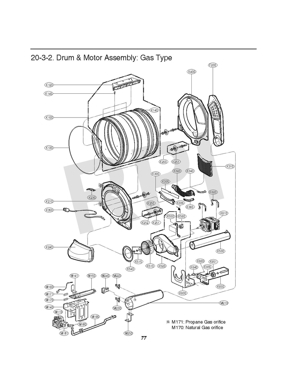 Diagram 3 Diagram and Parts List for GDL1329CGD7  LG Dryer