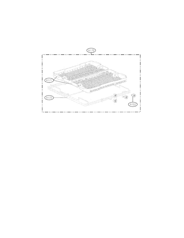 Cutlery Rack Assembly Diagram and Parts List for LDS5560ST  LG Dishwasher