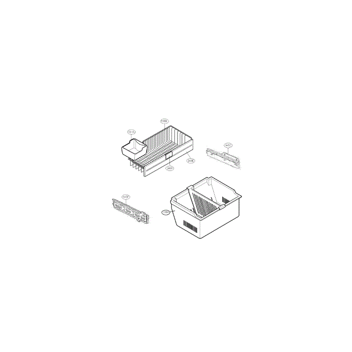 Freezer Diagram and Parts List for LFC23760SB 00 LG Refrigerator