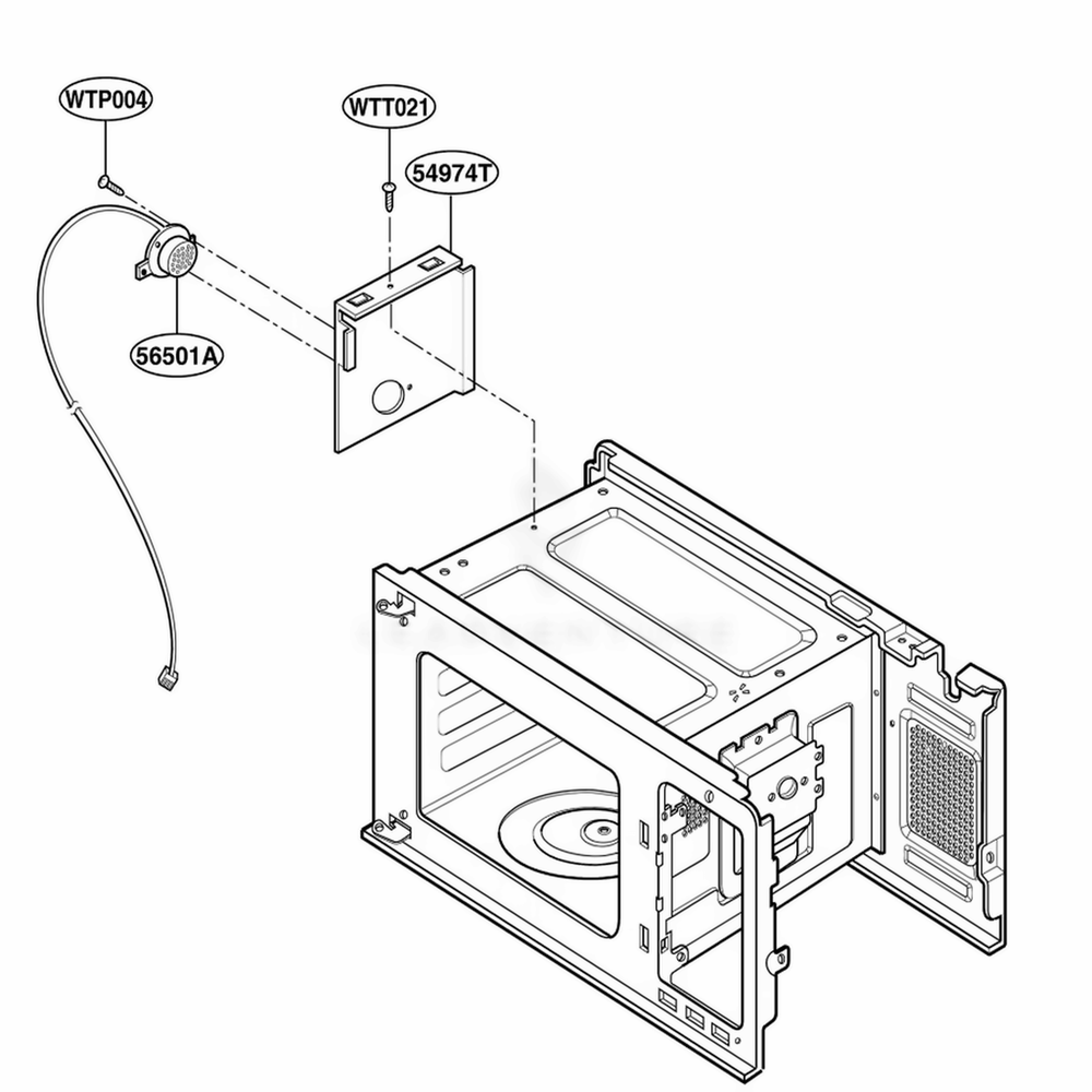 Sensor Parts Diagram and Parts List for JES1358WJ CWHEGEU LG Range