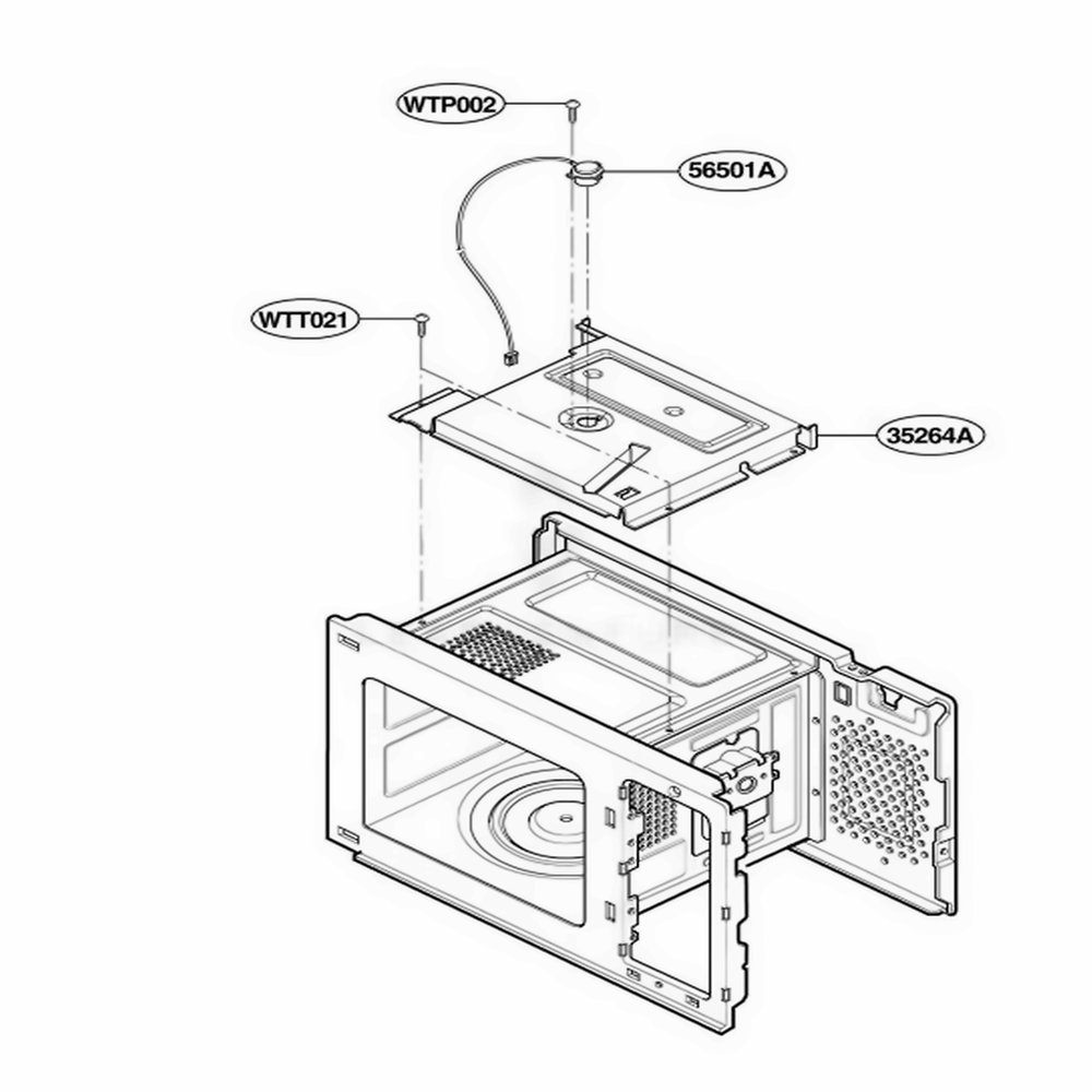 Sensor Parts Diagram and Parts List for JMC9158AAW AW1EJEN LG Wall Oven