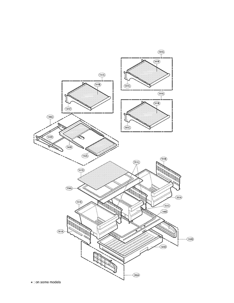 Refrigerator Parts Diagram and Parts List for LFX25975SB 01 LG Refrigerator