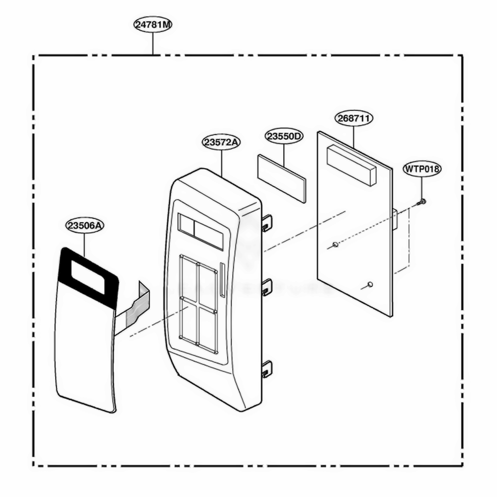 Controller Parts Diagram and Parts List for MA1720W CWHEGSE LG Wall Oven