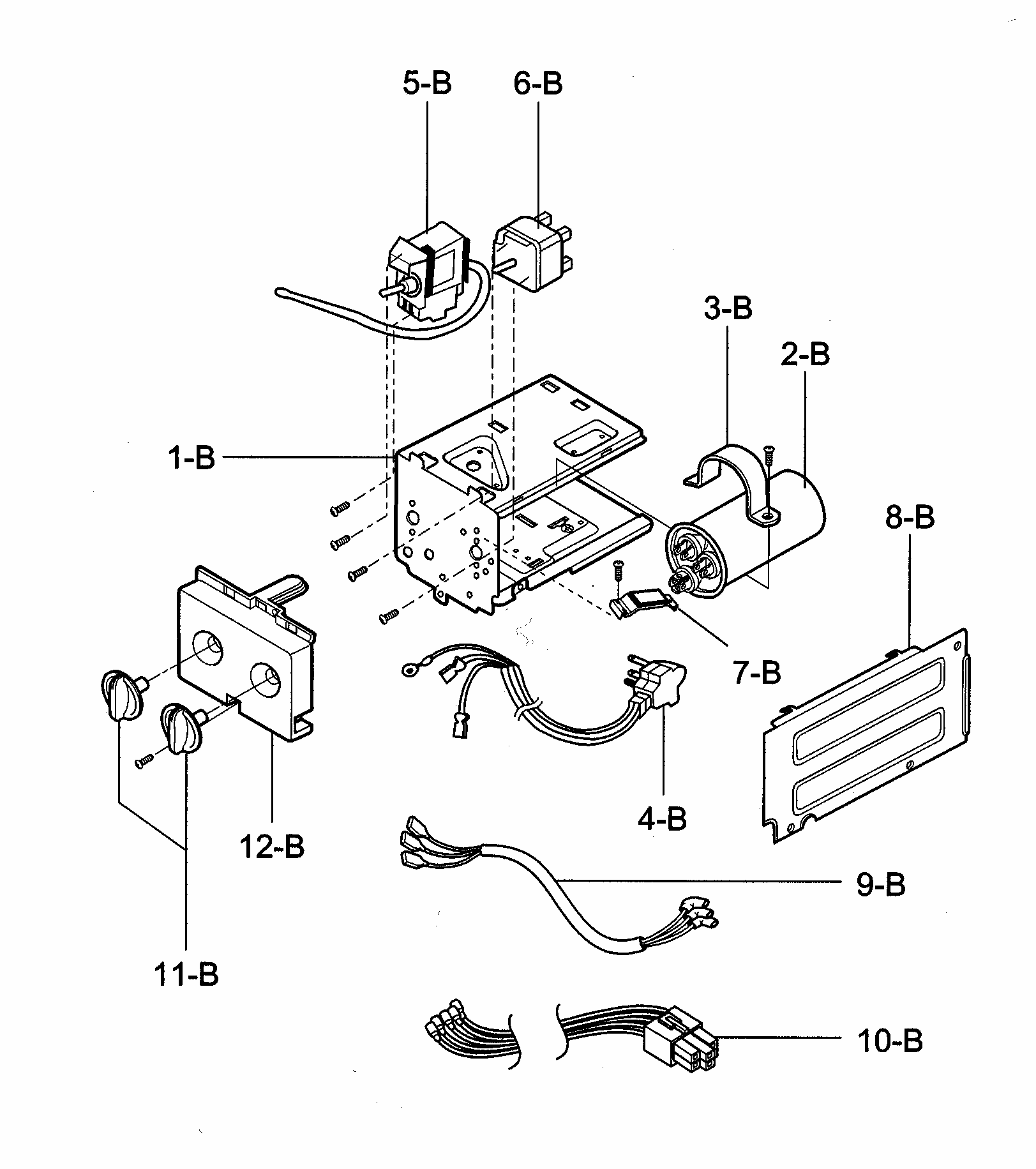 Control Box Assy Diagram and Parts List for 58072124200  Kenmore Air Conditioner