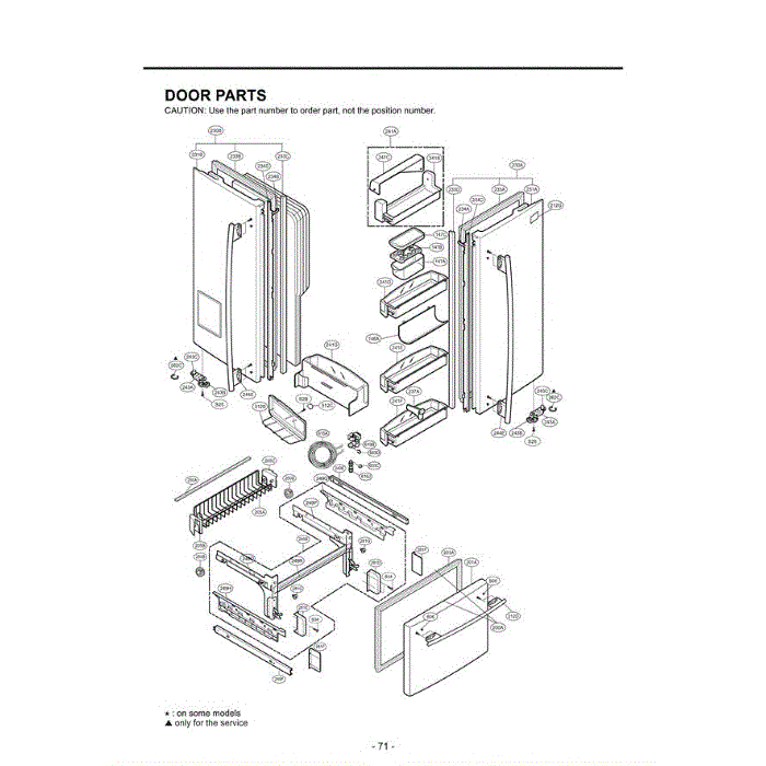 Section 4 Diagram and Parts List for LFX25960ST ASTCLGA LG Refrigerator