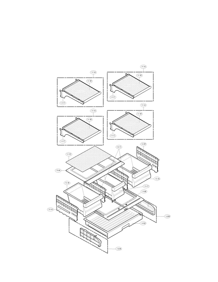 Refrigerator Parts Diagram and Parts List for LFC25776SW 00 LG Refrigerator