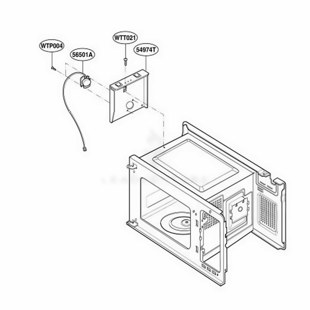 Sensor Parts Diagram and Parts List for JE1460WF002 CWHEGEU LG Range