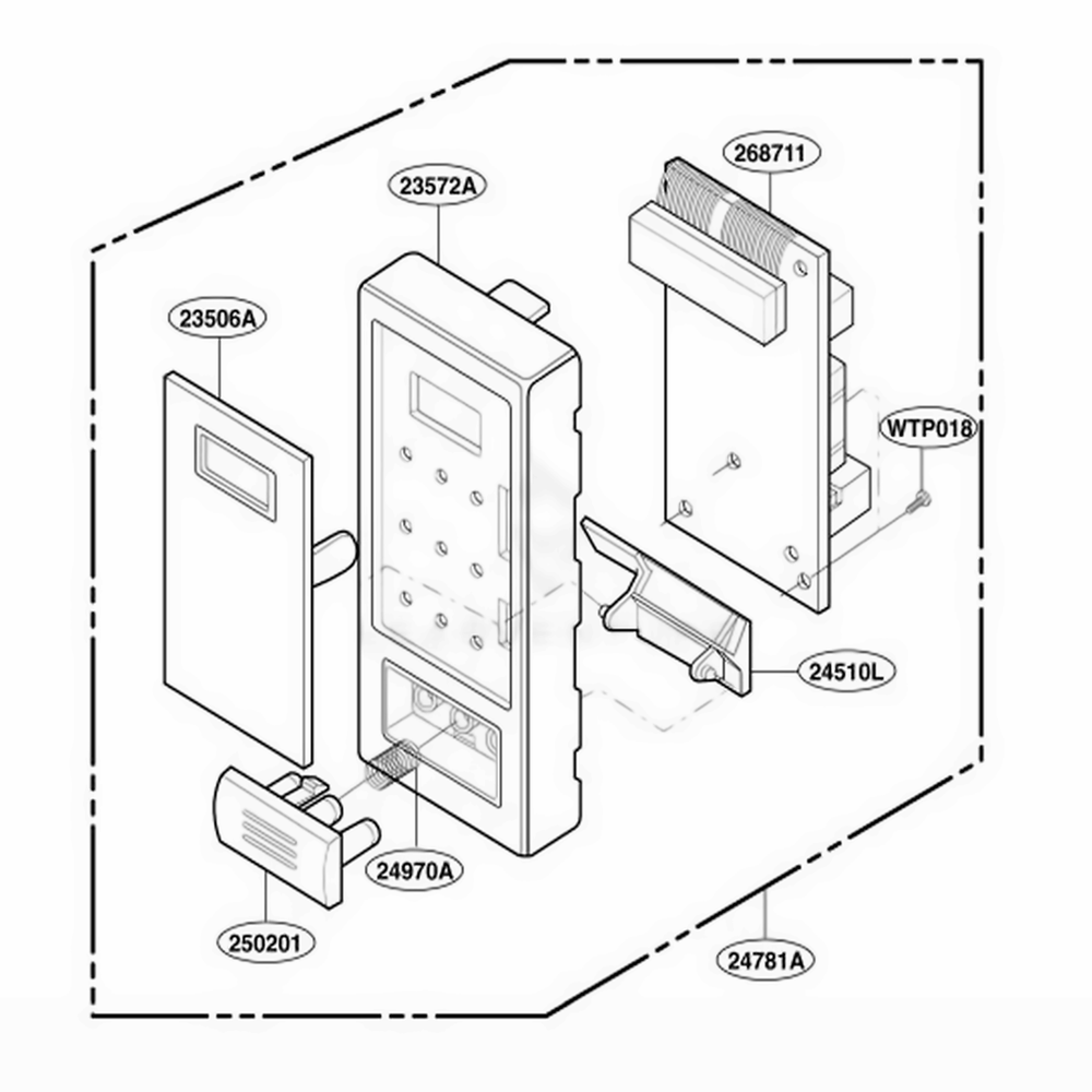 Control Panel Parts Diagram and Parts List for MS60BM MWEGSC LG Range