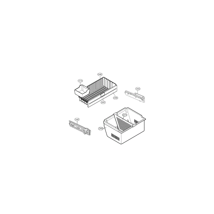 Freezer Diagram and Parts List for LDC22720SW 00 LG Refrigerator
