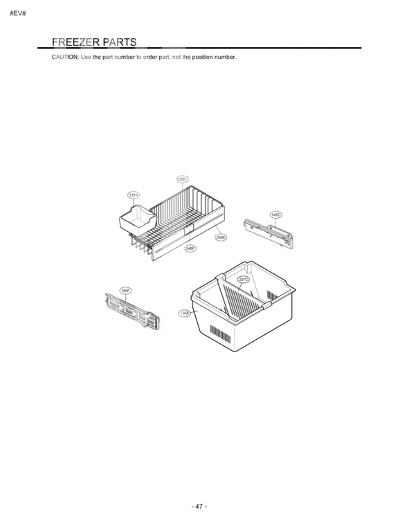 FREEZER PARTS Diagram and Parts List for LFD22860SW GM-F228JQKA LG Refrigerator