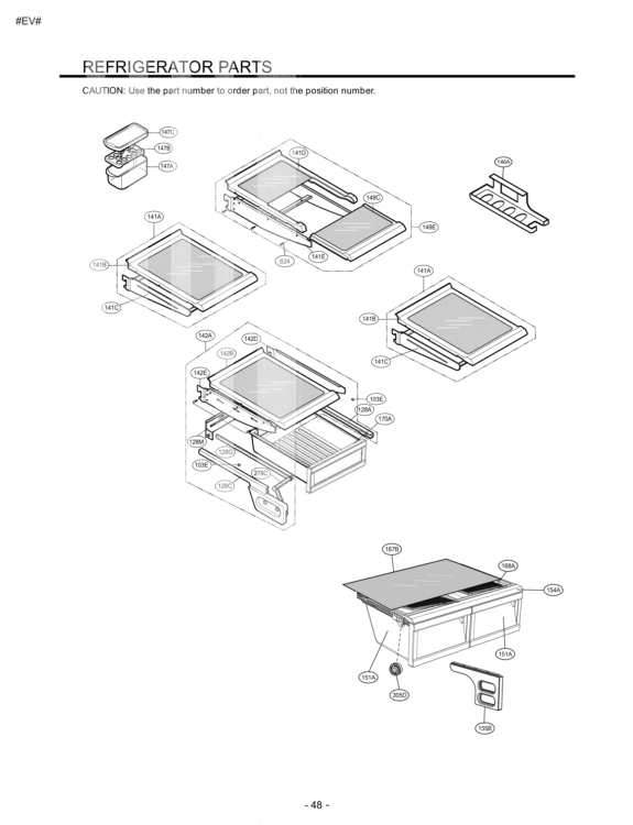 REFRIGERATOR PARTS Diagram and Parts List for LFD22860SW GM-F228JQKA LG Refrigerator