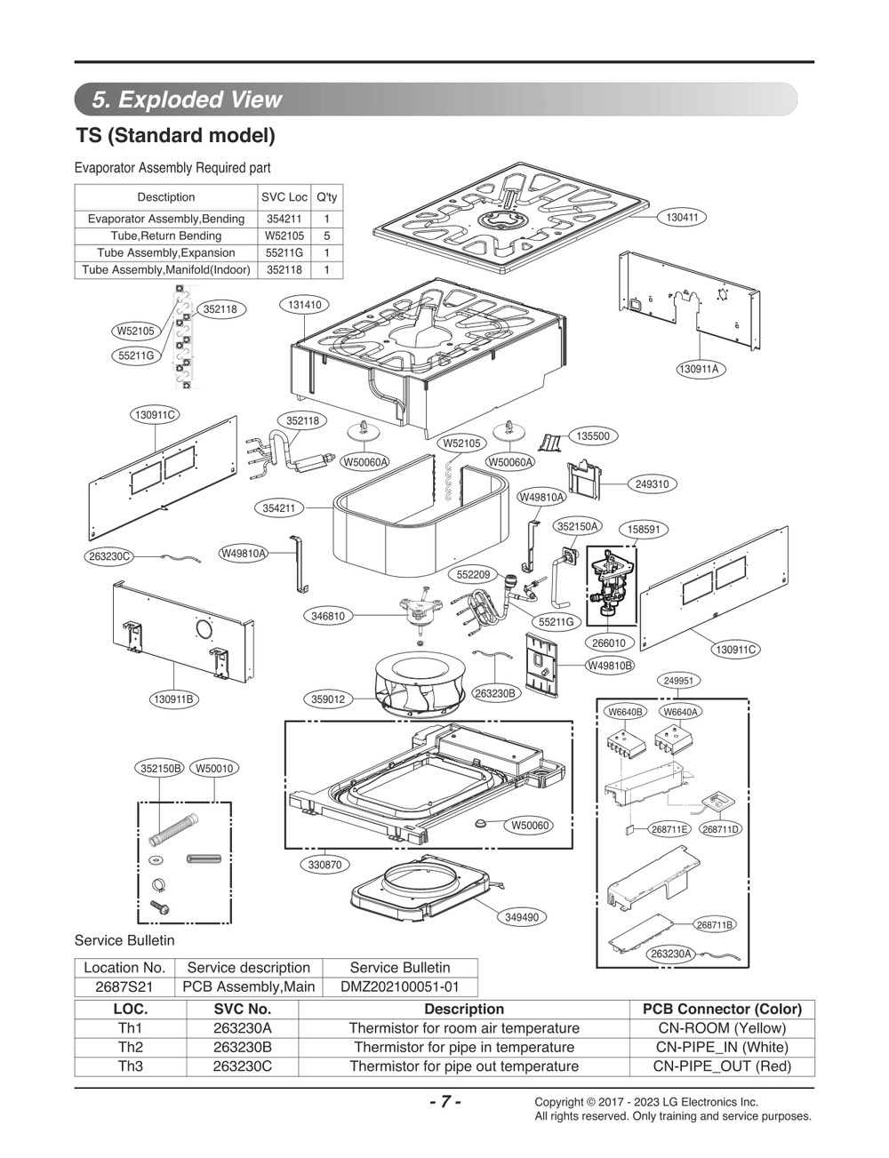 Diagram 1 Diagram and Parts List for ARNU183TSA4 ANWBLUS LG Air Conditioner