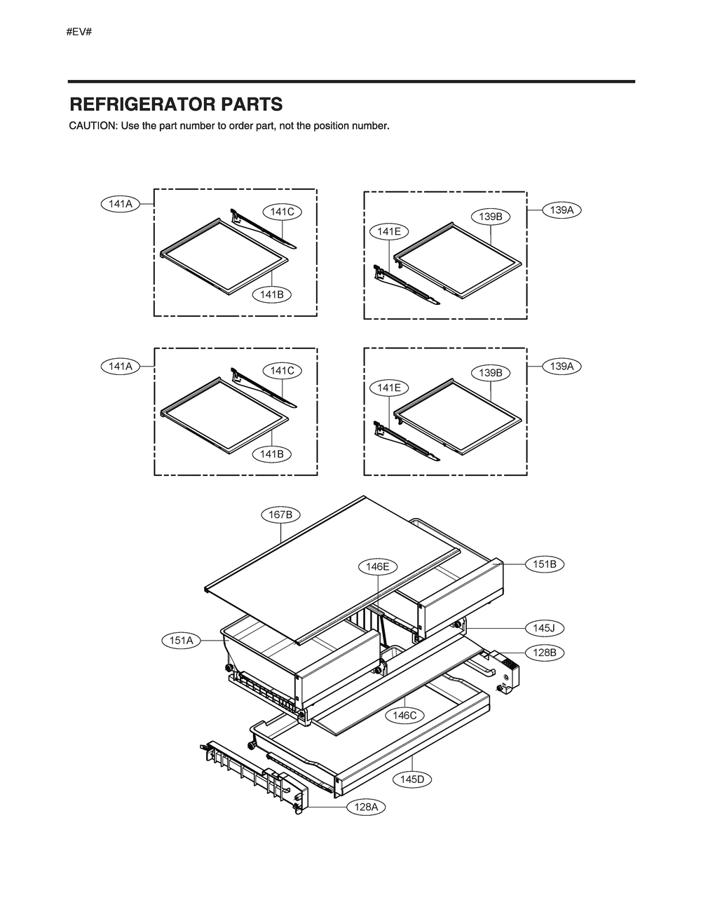 Refrigerator Parts Diagram and Parts List for GM-L268NKSM ASBCNA2 LG Refrigerator