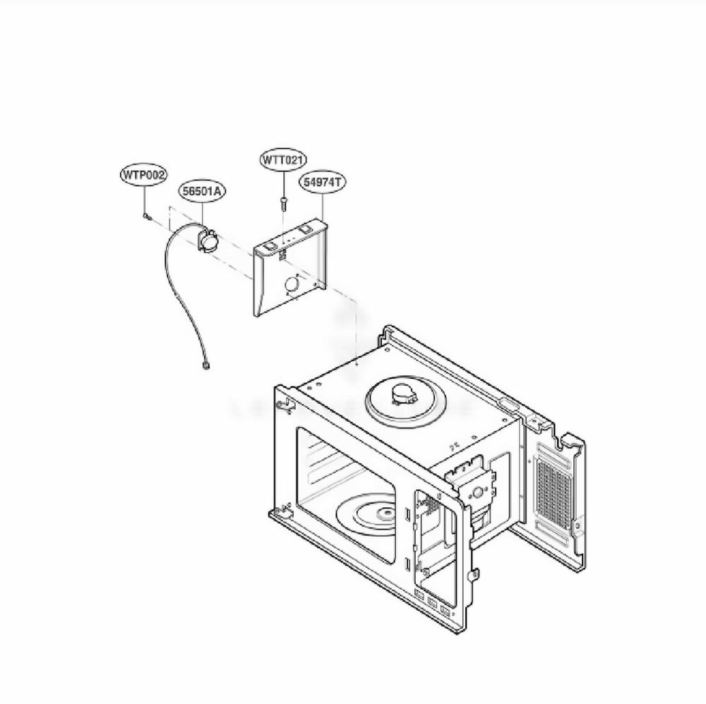 Sensor Parts Diagram and Parts List for GT4185SKS ASBEWRP LG Wall Oven