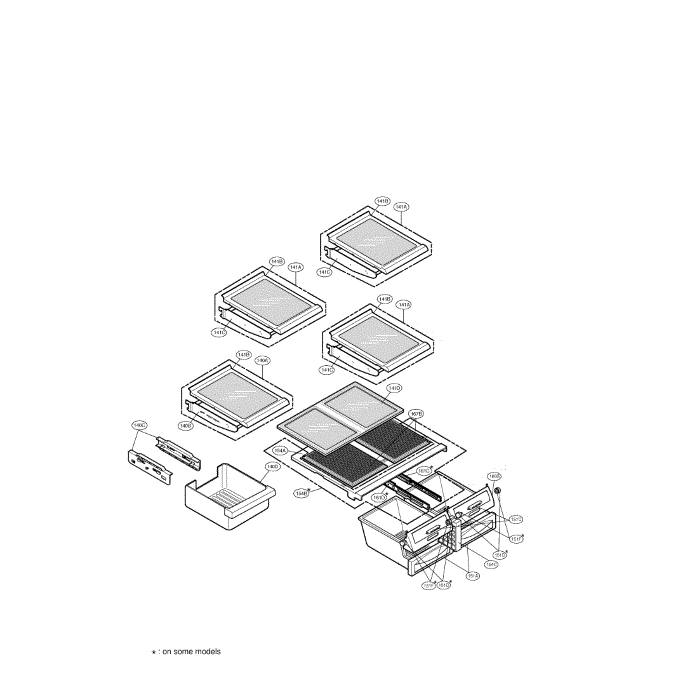 Refrigerator Diagram and Parts List for LFX25960SB 00 LG Refrigerator
