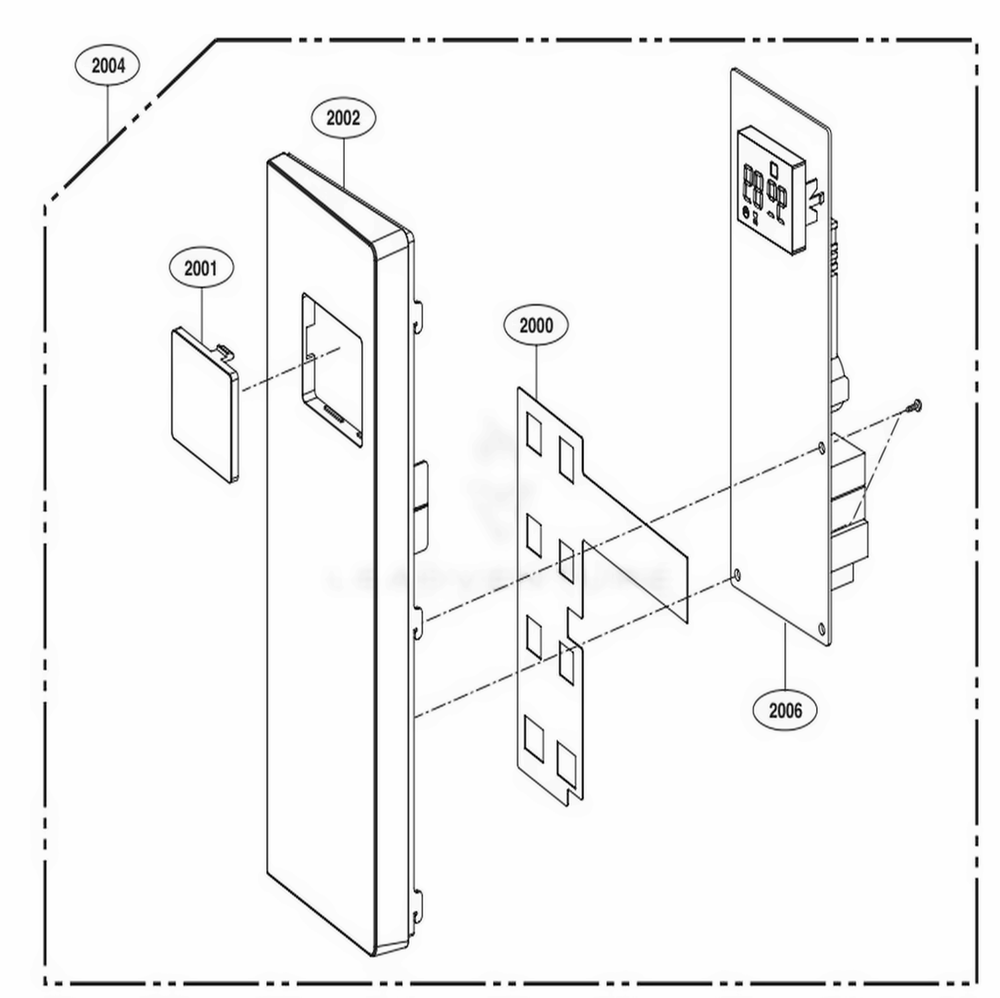 Control Panel Parts Diagram and Parts List for LMC0975SB CBKELNA LG Wall Oven