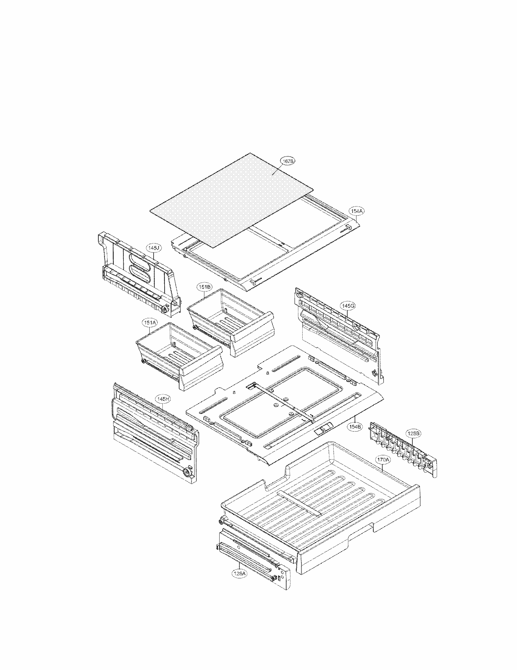 Refrigerator Pantry Parts Diagram and Parts List for 79578092901  Kenmore Refrigerator