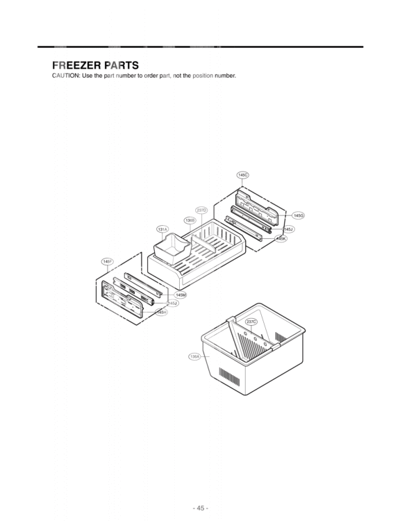 FREEZER PARTS Diagram and Parts List for LFX25950TT ATICLGA LG Refrigerator
