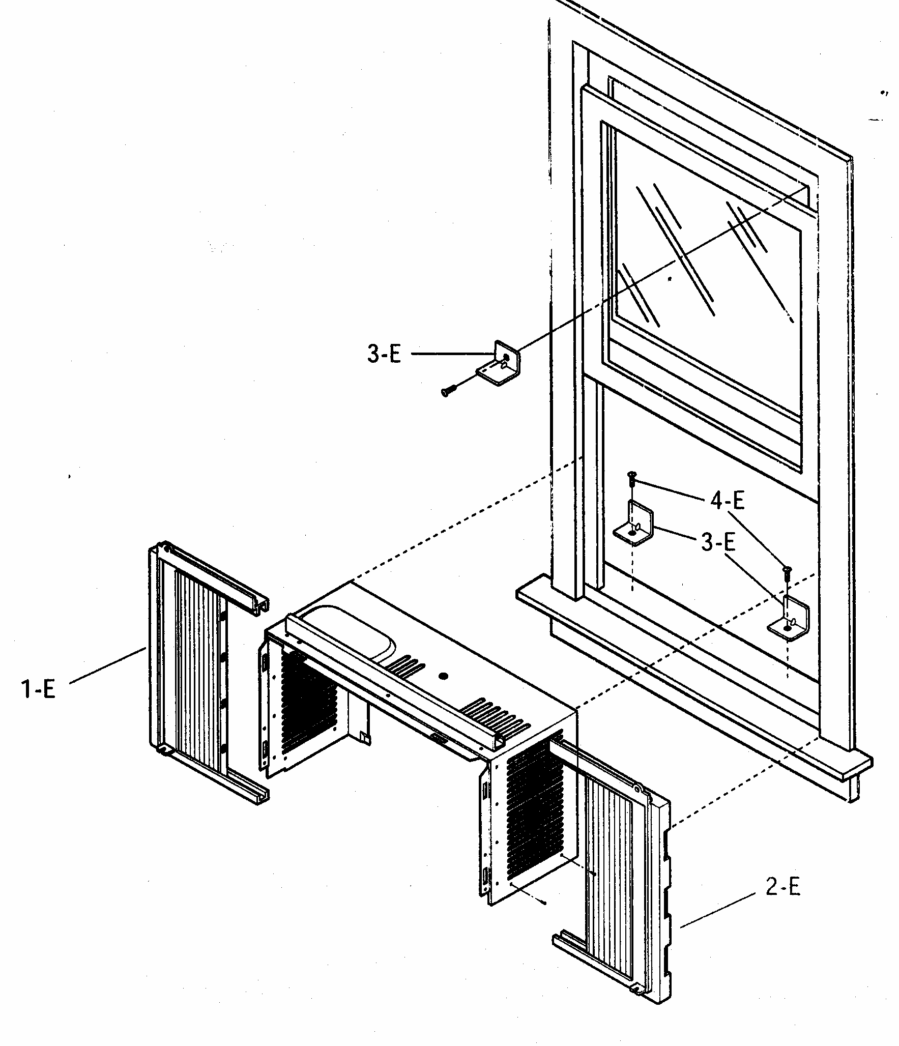 Installation Kit Assy Diagram and Parts List for 58074055400  Kenmore Air Conditioner