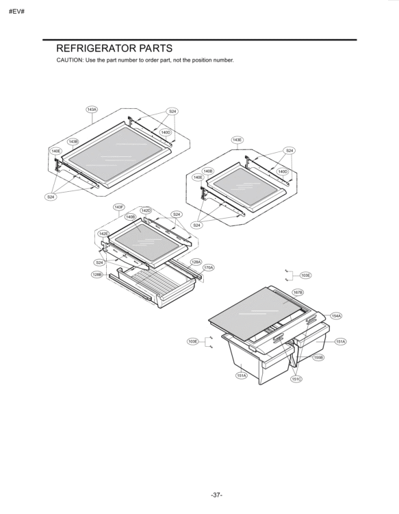 REFRIGERATOR PARTS Diagram and Parts List for LRBN20512SW  LG Refrigerator