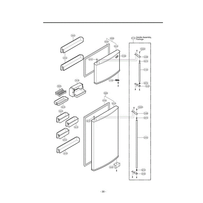 Section 2 Diagram and Parts List for LRTPC1831T ATICLGY LG Refrigerator