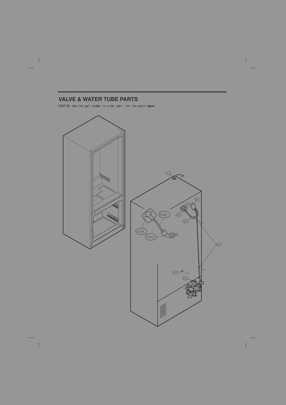 Valve And Water Tube Parts Diagram and Parts List for GC-L28AGSXM ASTCNA0 LG Refrigerator