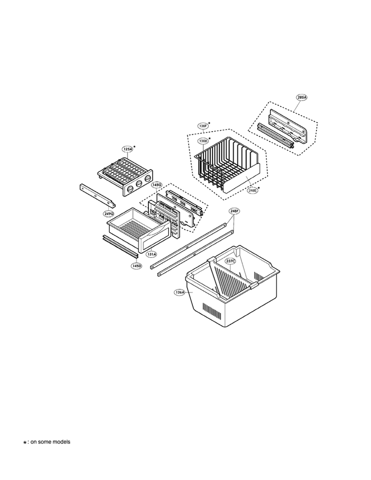 Freezer Parts Diagram and Parts List for LRDN20720BQ  LG Refrigerator
