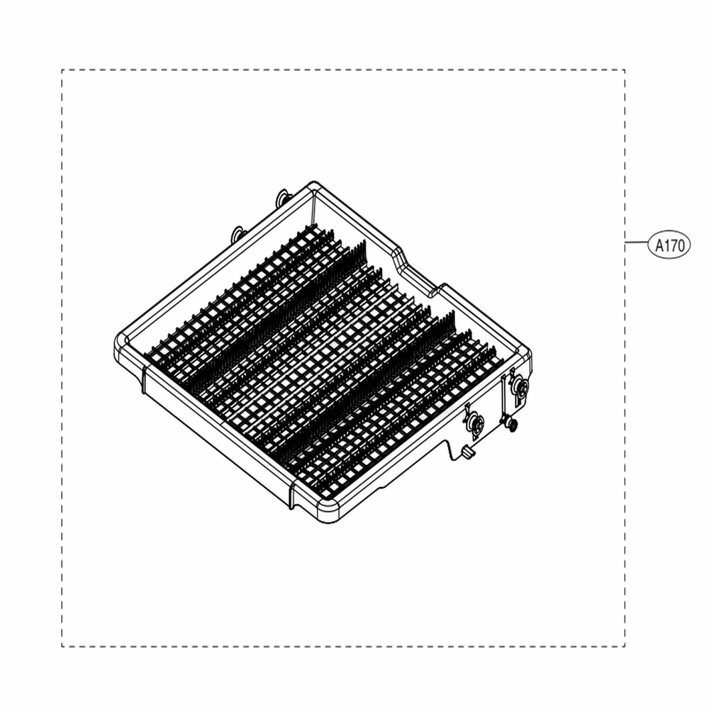 3rd Rack Assembly Diagram and Parts List for LDF5678ST ASTEEUS LG Dishwasher