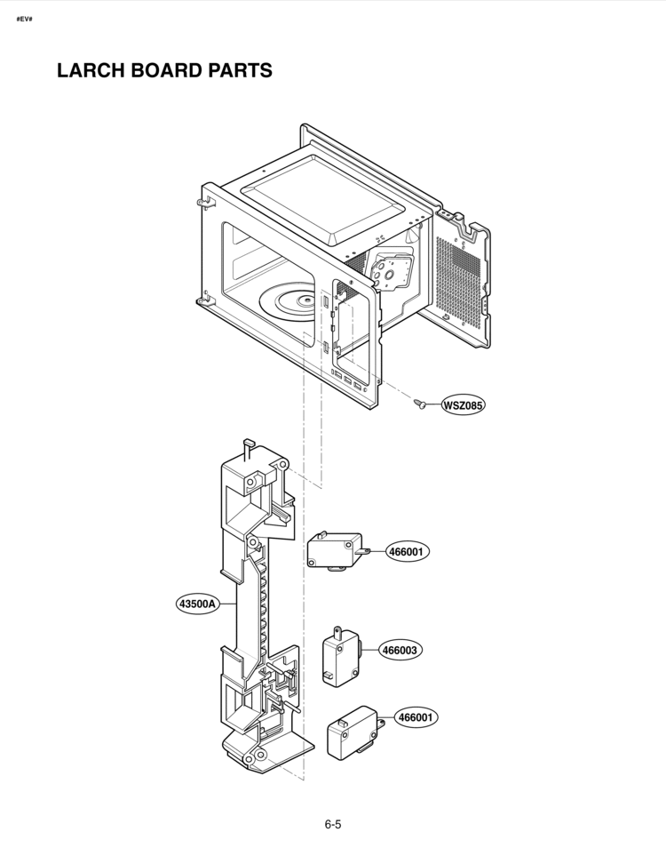 LARCH BOARD PARTS Diagram and Parts List for LMAB1240ST LMAB1240ST/01 LG Microwave