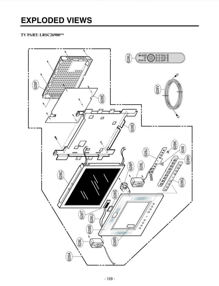 TV PART  EXPLODED VIEWS Diagram and Parts List for LRSC26980TT  LG Refrigerator