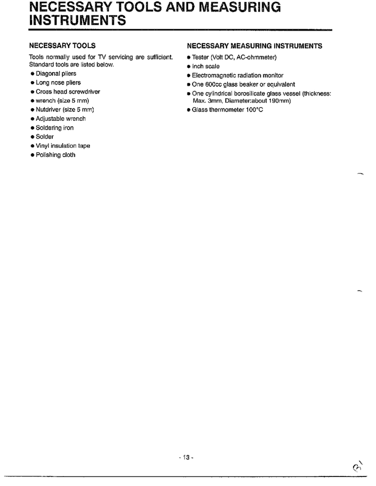 Tools/measuring Instruments Diagram and Parts List for MA-682M  LG Microwave