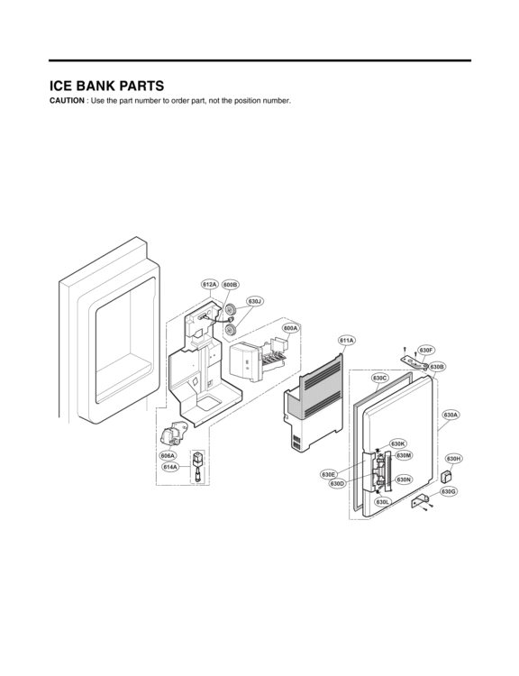 ICE BANK PARTS Diagram and Parts List for LFX25971SW  LG Refrigerator