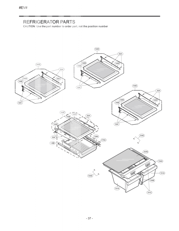 REFRIGERATOR PARTS . Diagram and Parts List for LDC22720TT ATICLGG LG Refrigerator